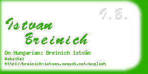 istvan breinich business card